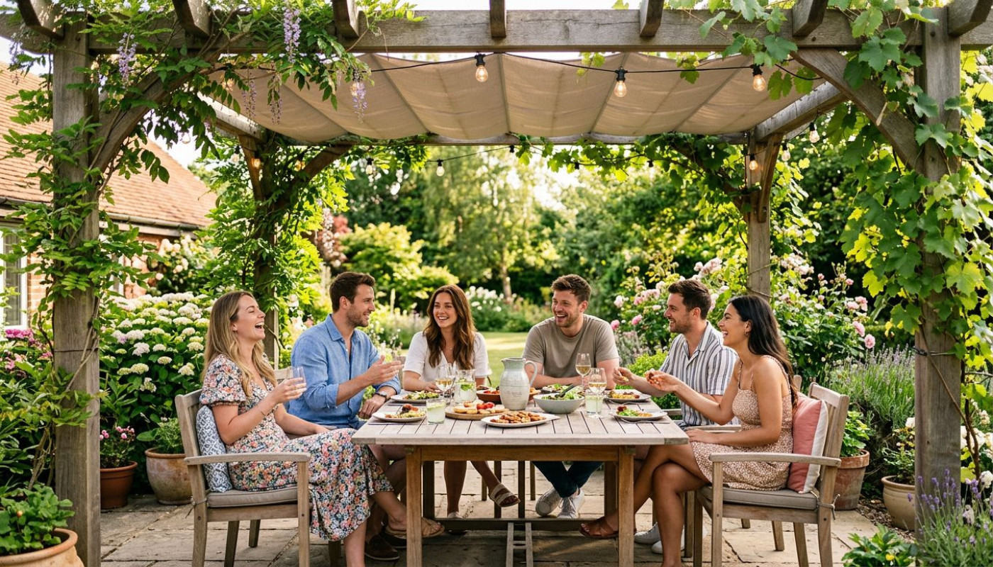 Comment la pergola transforme la convivialité de votre jardin en été